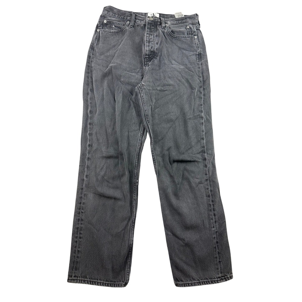 Calvin‎ Klein Jeans Women 26 Black CK One Dad Jean High Rise Straight Leg Denim